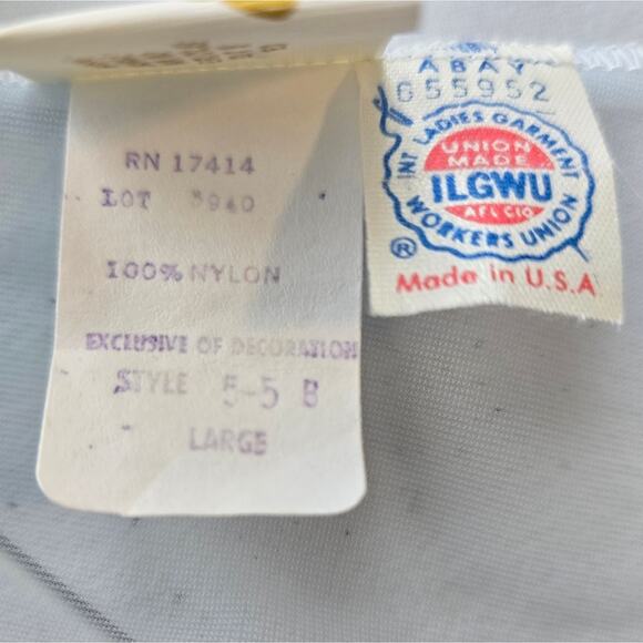 W Miss Elaine Sheer Lace Blue Nightgown Robe Vintage Deadstock NWT Women Size L - Picture 13 of 14